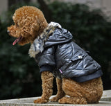 Dog Winter Coat with Fur Collar | Warm Fleece-Lined Hooded Jacket for Dogs XS–XXL