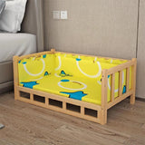 Wooden Summer Pet Bed – Elevated Dog & Cat Sleeping Frame