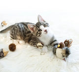 Electric Chirping Bird Cat Toy – Motion-Activated Plush Bird with Real Bird Sounds & Feathers