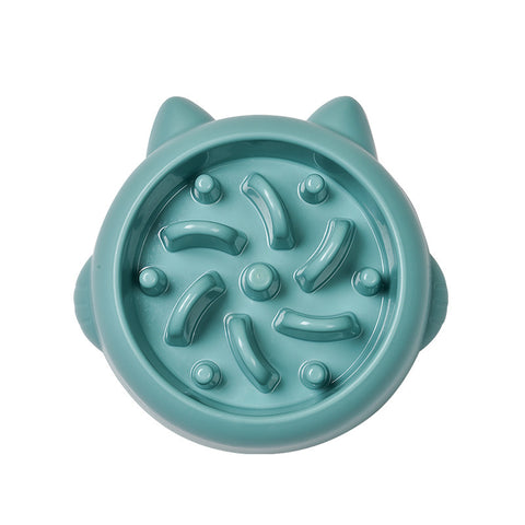 Anti-Gulping Slow Feeder Pet Bowl — Anti-Choke Eating Plate for Dogs & Cats
