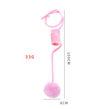 Suction Cup Spring Cat Toy – Self-Play Plush Ball & Bell Badminton Teaser