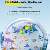 Summer Cooling Pet Water Bed – Inflatable Ice Pad Cooling Mat for Dogs & Cats (65cm/100cm)