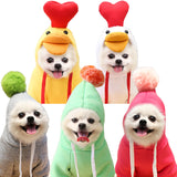 Fruit Print Dog Hoodie — Winter Warm Fleece Coat for Small Dogs