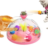 Cat Treasure Box – Multifunctional Interactive Toy with Catnip Ball, Teaser Wands, Feather & Treat Holes