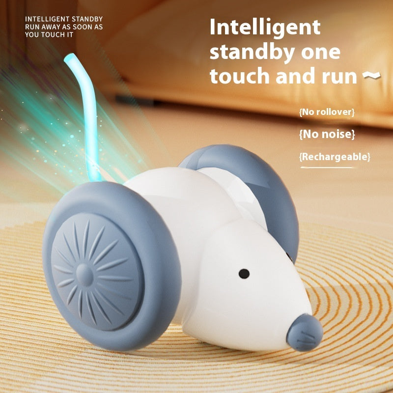 Electric Mouse Car Cat Toy – Auto-Moving Teaser with Intelligent Obstacle Avoidance