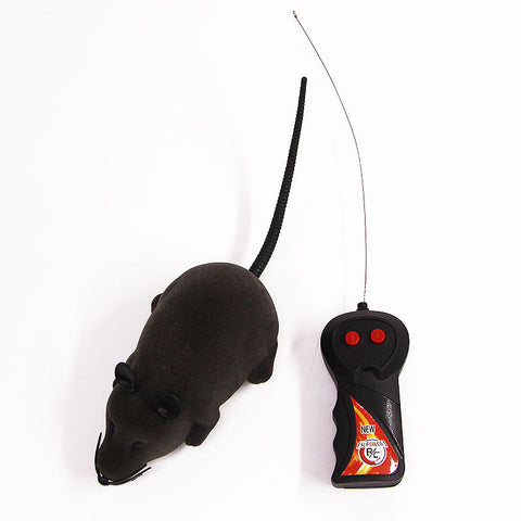 RC Remote Control Mouse Cat Toy – Realistic Flocked Simulation Mouse for Cats & Pranks