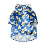 Cozy Duck Print Dog Pajamas | Soft Polyester Pet Onesie for Autumn & Winter