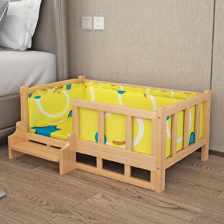 Wooden Summer Pet Bed – Elevated Dog & Cat Sleeping Frame