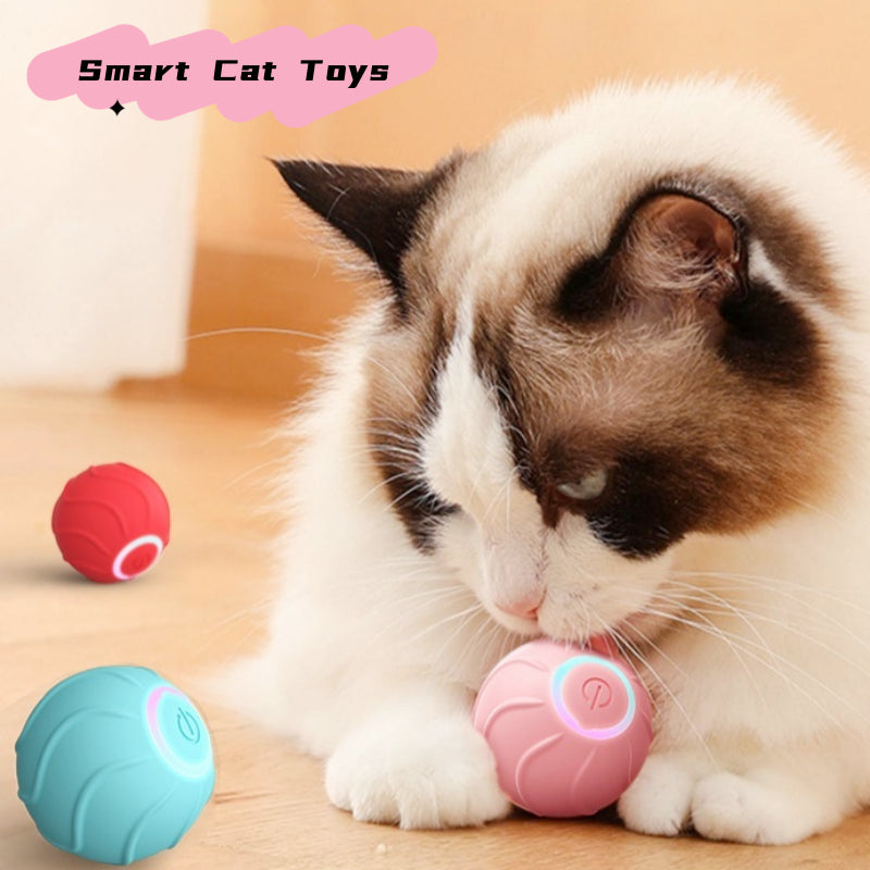 Smart Automatic Rolling Bouncing Ball – Rechargeable Silicone Interactive Pet Toy