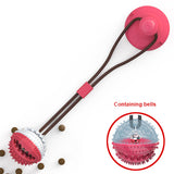 Suction Cup Tug & Chew Ball – Silicone Dental Toy for Dogs with Treat-Dispensing Option