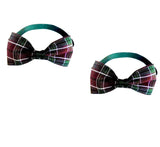 Plaid Bow Tie Collar for Dogs & Cats – 8 Colors, Single or 2-Pack