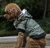 Dog Winter Coat with Fur Collar | Warm Fleece-Lined Hooded Jacket for Dogs XS–XXL