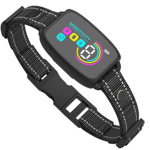 Smart Anti-Bark Dog Collar — Rechargeable, IP67 Waterproof with HD Digital Display