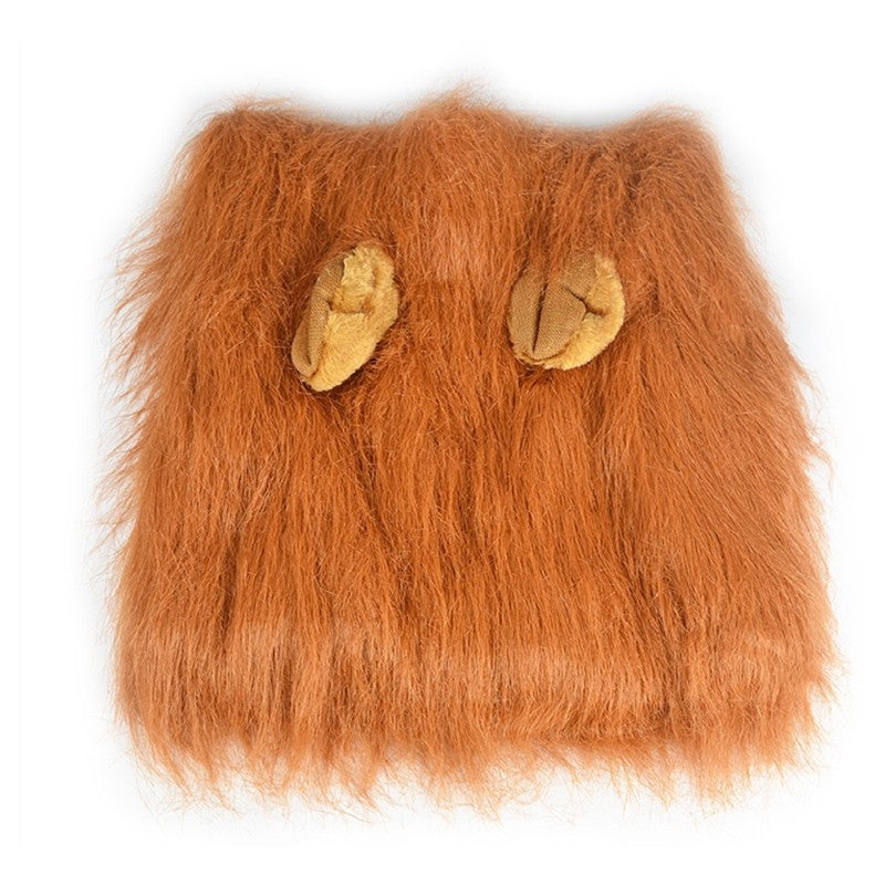 Lion Mane Wig Costume for Dogs – Warm Pet Halloween & Party Dress-Up