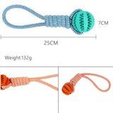 Treat-Dispensing Rope Chew Toy – Bite-Resistant TPR & Cotton Rope Dental Toy for Dogs