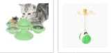 Spinning Windmill Cat Toy – Interactive Suction Cup Toy with Teeth Cleaning & Catnip Ball