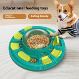 Dog Puzzle Feeder Toy – Slow Feeding IQ Enrichment Bowl with Press-Tab Treat Dispenser