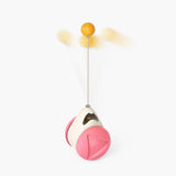 Spinning Windmill Cat Toy – Interactive Suction Cup Toy with Teeth Cleaning & Catnip Ball