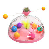 Cat Treasure Box – Multifunctional Interactive Toy with Catnip Ball, Teaser Wands, Feather & Treat Holes
