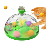 Cat Treasure Box – Multifunctional Interactive Toy with Catnip Ball, Teaser Wands, Feather & Treat Holes