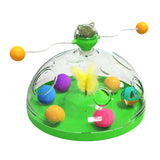 Cat Treasure Box – Multifunctional Interactive Toy with Catnip Ball, Teaser Wands, Feather & Treat Holes