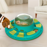 Dog Puzzle Feeder Toy – Slow Feeding IQ Enrichment Bowl with Press-Tab Treat Dispenser
