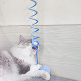 Suction Cup Spring Cat Toy – Self-Play Plush Ball & Bell Badminton Teaser