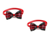 Plaid Bow Tie Collar for Dogs & Cats – 8 Colors, Single or 2-Pack