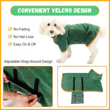 Super Absorbent Microfiber Pet Bathrobe | Quick-Dry Dog Drying Coat with Adjustable Straps