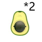 Avocado Catnip Ball Toy – 360° Rotating Mint & Gall Fruit Cat Toy