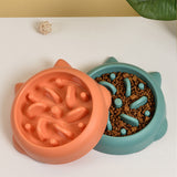 Anti-Gulping Slow Feeder Pet Bowl — Anti-Choke Eating Plate for Dogs & Cats