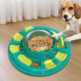 Dog Puzzle Feeder Toy – Slow Feeding IQ Enrichment Bowl with Press-Tab Treat Dispenser