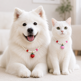 Charm Pet Necklace with Bell Ornament – Cat & Dog Collar Jewelry | 12 Styles, 3 Sizes