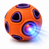 Luminous Squeaky Dog Toy Ball – Glowing Light-Up Rubber Ball with Sound