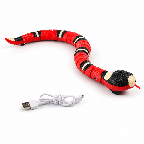 Interactive Electric Snake Cat Toy – Realistic S-Crawling Induction Toy with Flashing Eyes