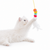 Telescopic Hanging Cat Toy – Interactive Feather & Mouse Swing Stick for Cats