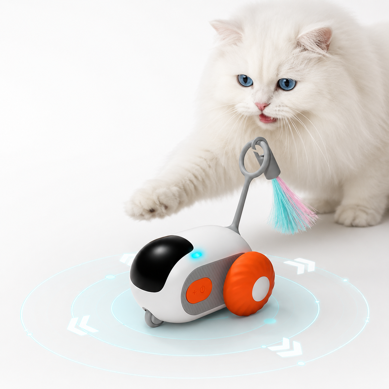 Smart RC Interactive Pet Car Toy | Auto Self-Moving & Remote Control Chasing Toy for Cats & Dogs