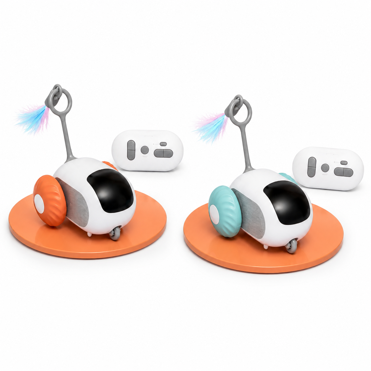 Smart RC Interactive Pet Car Toy | Auto Self-Moving & Remote Control Chasing Toy for Cats & Dogs