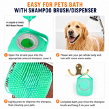 Silicone Pet Shampoo Brush | 2-in-1 Soap Dispensing Massage Scrubber for Dogs & Cats