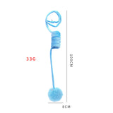Suction Cup Spring Cat Toy – Self-Play Plush Ball & Bell Badminton Teaser