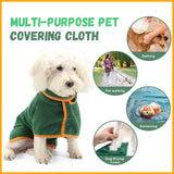 Super Absorbent Microfiber Pet Bathrobe | Quick-Dry Dog Drying Coat with Adjustable Straps