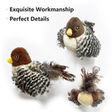Electric Chirping Bird Cat Toy – Motion-Activated Plush Bird with Real Bird Sounds & Feathers