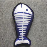 Halloween Skeleton Plush Dog Toy – Squeaky Fishbone & Dinosaur Molar Chew Toy, 30cm