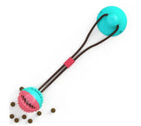 Suction Cup Tug & Chew Ball – Silicone Dental Toy for Dogs with Treat-Dispensing Option
