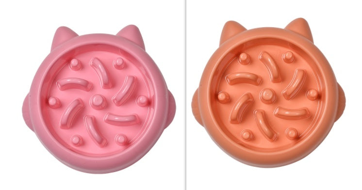 Anti-Gulping Slow Feeder Pet Bowl — Anti-Choke Eating Plate for Dogs & Cats