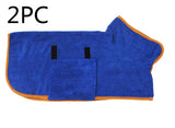 Super Absorbent Microfiber Pet Bathrobe | Quick-Dry Dog Drying Coat with Adjustable Straps