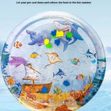 Summer Cooling Pet Water Bed – Inflatable Ice Pad Cooling Mat for Dogs & Cats (65cm/100cm)