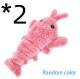 Electric Jumping Shrimp Cat Toy – USB Rechargeable Wiggling Lobster Plush with 3 Tail Swing Modes