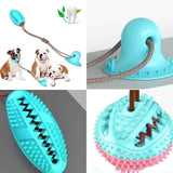 Suction Cup Tug & Chew Ball – Silicone Dental Toy for Dogs with Treat-Dispensing Option