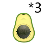 Avocado Catnip Ball Toy – 360° Rotating Mint & Gall Fruit Cat Toy